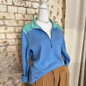 Blue Vineyard Quarter Zip Sweatshirt Women's Blue Size Medium